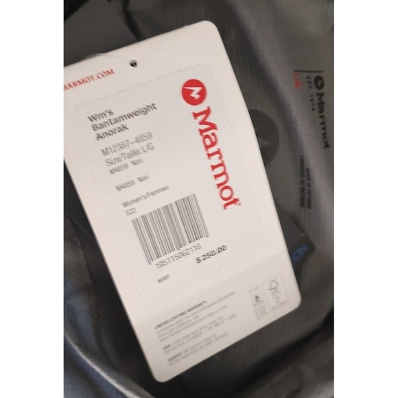 Marmot Jacket L Bantamweight Anorak Packable Green Lihtweight Waterproof - Picture 14 of 14